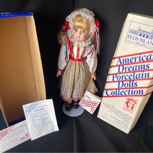 Ellis Island Doll with Colorful Traditional Attire